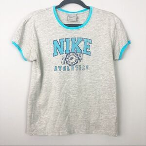 NIKE | Vintage Style Classic Tee Gray Ringer Large